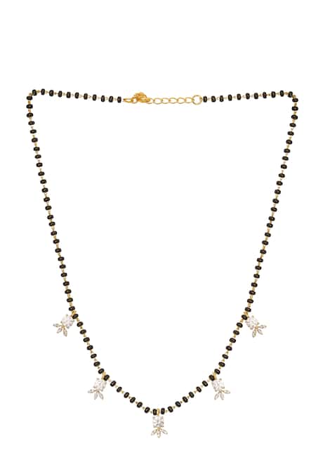 Shop Sica Jewellery White 925 Silver Sumana Mangalsutra at Aza Fashions Shop_Sica Jewellery_White 925 Silver Sumana Mangalsutra _at_Aza_Fashions