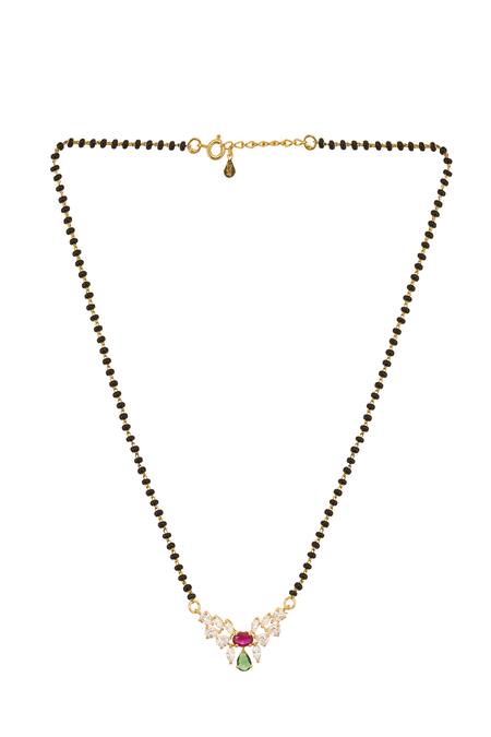 Shop Sica Jewellery Red 925 Silver Prerna Mangalsutra at Aza Fashions Shop_Sica Jewellery_Red 925 Silver Prerna Mangalsutra _at_Aza_Fashions