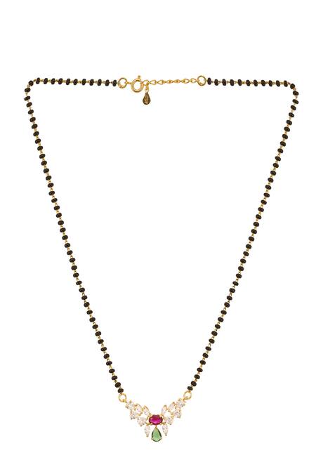 Sica Jewellery Red 925 Silver Prerna Mangalsutra Online at Aza Fashions Sica Jewellery_Red 925 Silver Prerna Mangalsutra _Online_at_Aza_Fashions