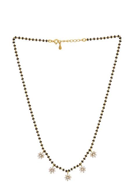 Sica Jewellery_White 925 Silver Lavender Mangalsutra _Online_at_Aza_Fashions