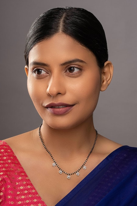 Sica Jewellery White 925 Silver Lavender Mangalsutra 