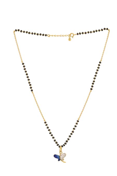 Sica Jewellery_Blue 925 Silver Pravaneh Mangalsutra _Online_at_Aza_Fashions