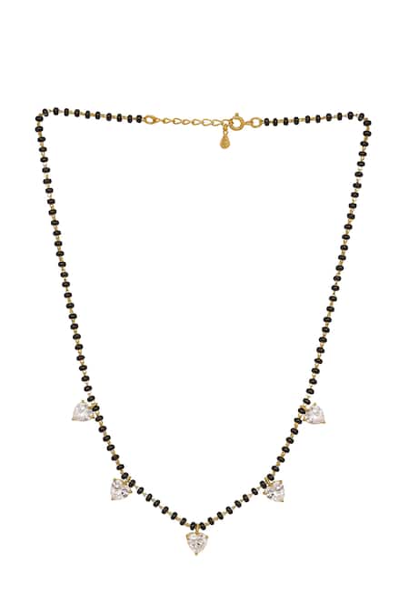 Shop Sica Jewellery White 925 Silver Manohara Mangalsutra at Aza Fashions Shop_Sica Jewellery_White 925 Silver Manohara Mangalsutra _at_Aza_Fashions