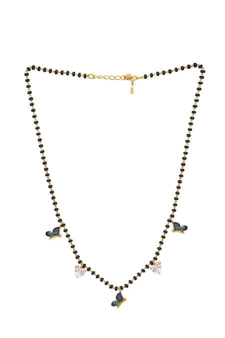 Sica Jewellery 925 Silver Nivara Enamelled Butterfly Mangalsutra 