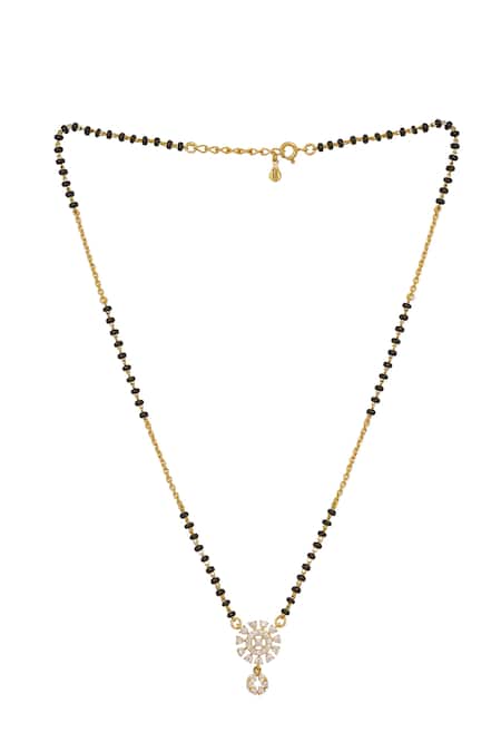 Shop Sica Jewellery Gold Plated 925 Silver Aditya Mangalsutra at Aza Fashions Shop_Sica Jewellery_Gold Plated 925 Silver Aditya Mangalsutra _at_Aza_Fashions