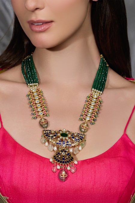 Shop Joules By Radhika Multi Color Tavisha Threads Embellished Pendant Necklace at Aza Fashions Shop_Joules By Radhika_Multi Color Tavisha Threads Embellished Pendant Necklace _at_Aza_Fashions