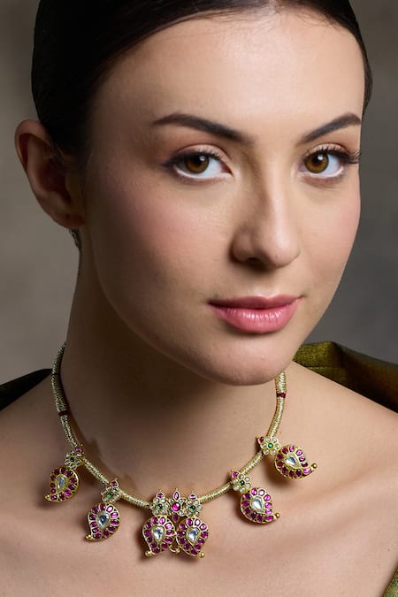 Joules By Radhika Nandini Paisley Drop Necklace