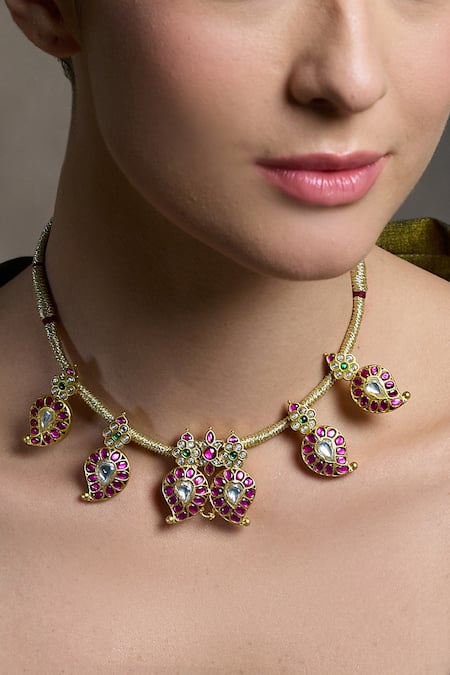 Joules By Radhika Nandini Paisley Drop Necklace