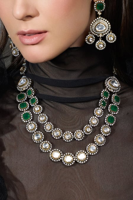 Joules By Radhika Noor E Nazaakat Polki Necklace Set