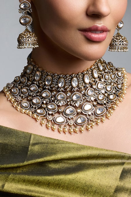 Joules By Radhika Sakura Sitara Embellished Necklace Set