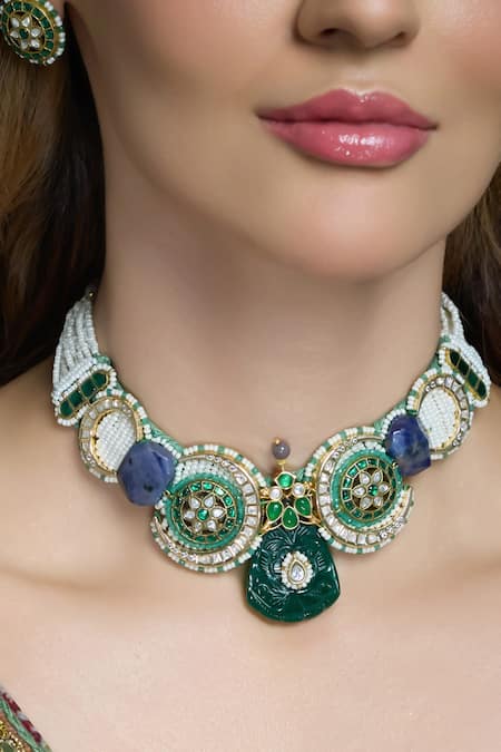 Joules By Radhika Samar Beads Embellished Necklace Set