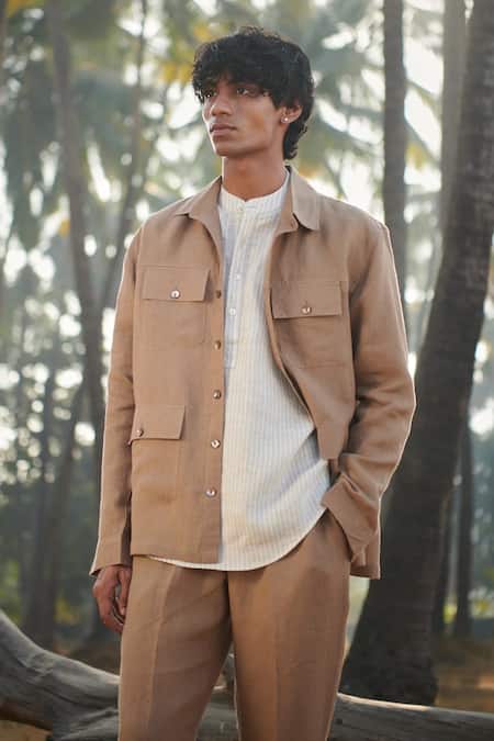 Saphed Mousse Linen Overshirt 