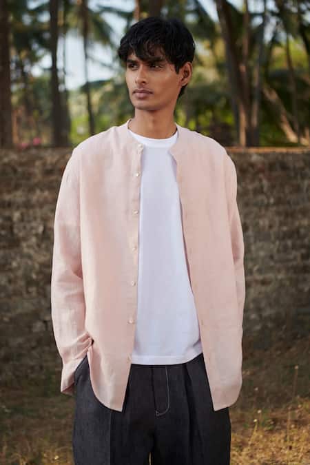 Saphed Band Collar Shirt 