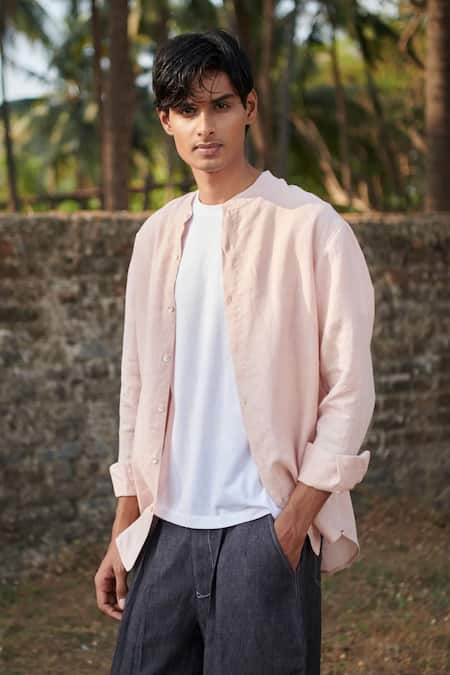 Saphed Band Collar Shirt 