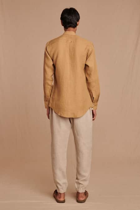 Saphed Undyed Linen Jogger Pant 