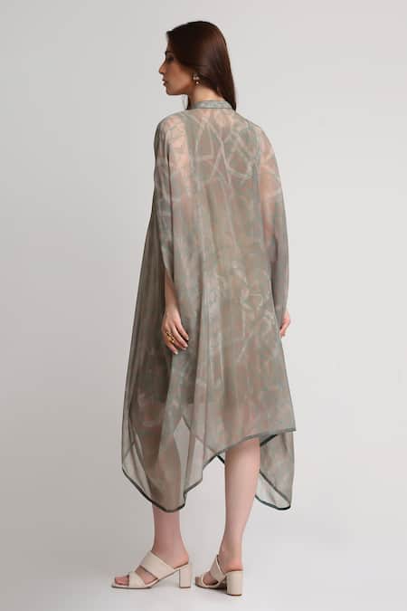 Koswi Abstract Print Kaftan Dress 