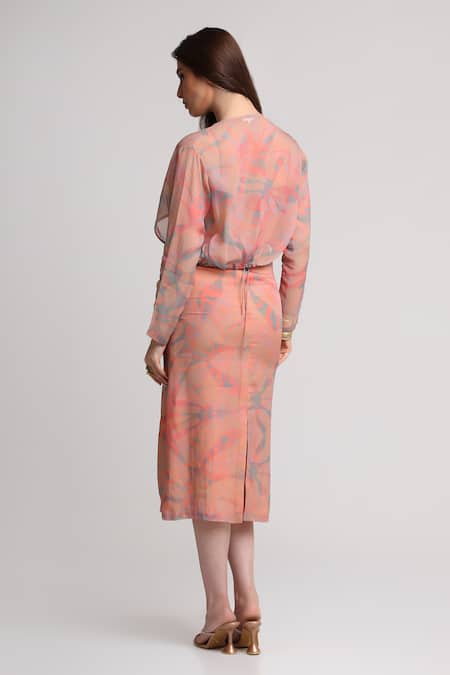 Koswi Embellished Yoke Dress With Shrug 