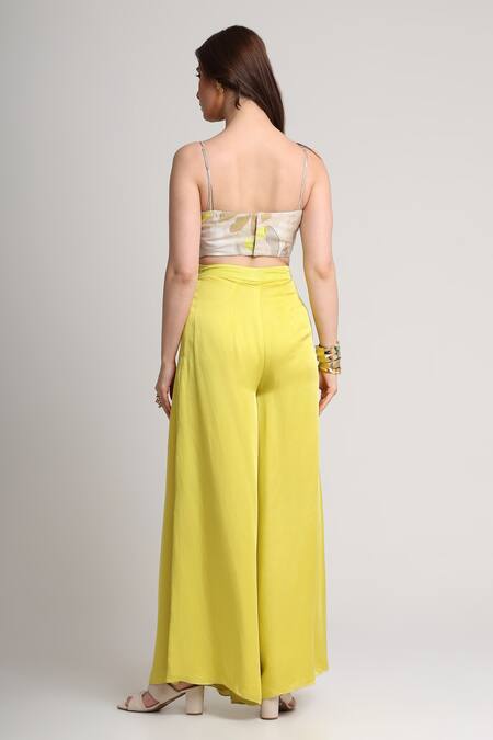 Koswi Floral Print Bustier With Pant 