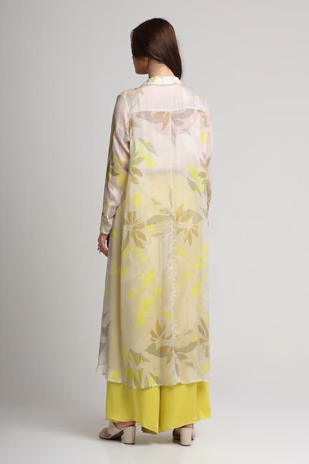 Koswi Floral Print Shirt & Pant Set 