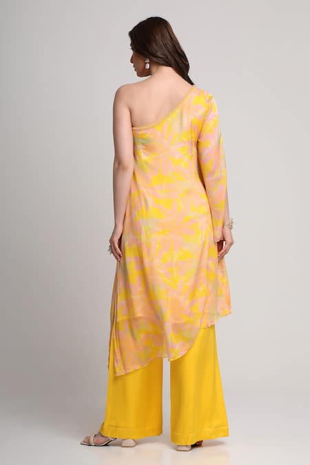 Koswi Floral Print Kurta With Trouser 