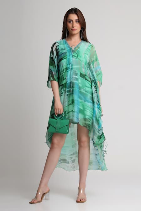 Koswi Geometric Print Kaftan 