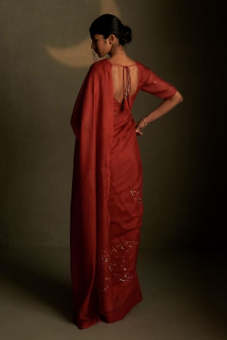 Charkhee Mul Chanderi Saree With Blouse 