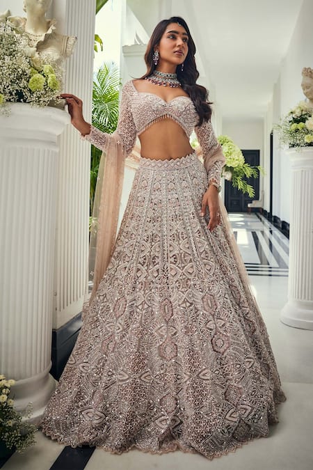 Isa By Dolly Wahal Crystal Embellished Bridal Lehenga Set 