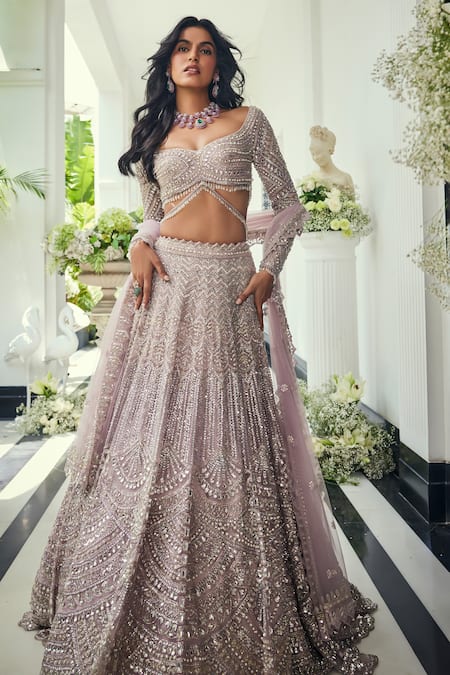 Isa By Dolly Wahal Luna Embroidered Lehenga Set 