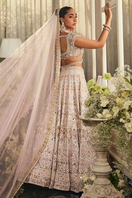Isa By Dolly Wahal Esme Crystal Embroidered Bridal Lehenga Set 