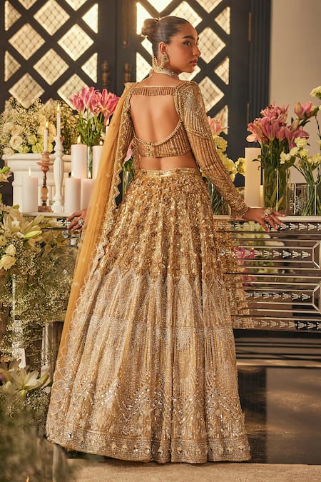 Isa By Dolly Wahal Crystal Embellished Bridal Lehenga Set 