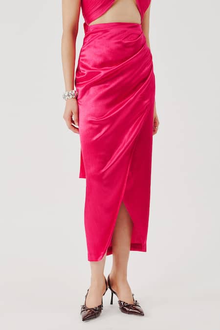 Aroka_Pink Carapace Skirt _Online_at_Aza_Fashions