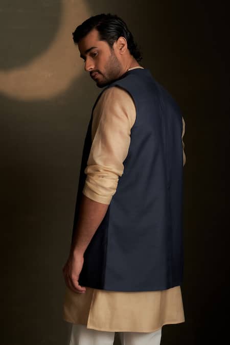 Shop Charkhee Beige Chanderi, Voile, Poplin Embroidery Mul Bundi Kurta Set at Aza Fashions Shop_Charkhee_Beige Chanderi, Voile, Poplin Embroidery Mul Bundi Kurta Set _at_Aza_Fashions