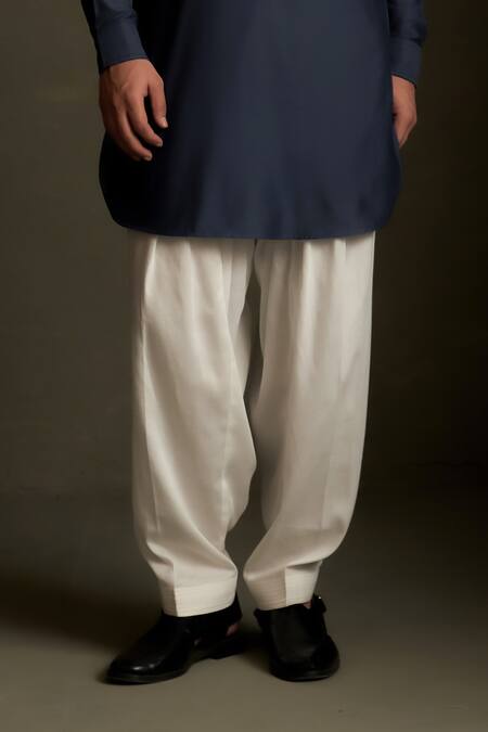 Buy Charkhee Navy Chanderi, Voile, Poplin Embroidery Moon Pattern Kurta With Pant Online at Aza Fashions Buy_Charkhee_Navy Chanderi, Voile, Poplin Embroidery Moon Pattern Kurta With Pant _Online_at_Aza_Fashions