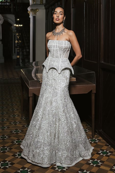 Mishru Rheia Embroidered Corset & Skirt Set 