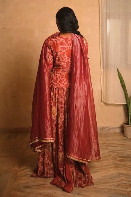 Myoho Ajrakh Print Lehenga Set 