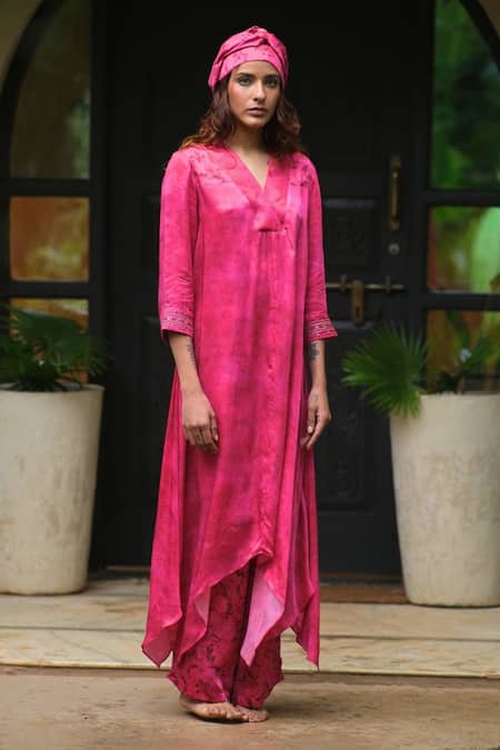 Myoho Tonal Print Kurta With Pant 