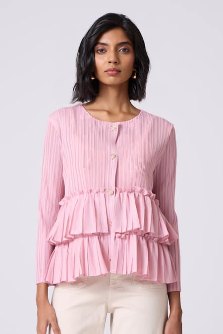 Scarlet Sage Tia Ruffle Top 