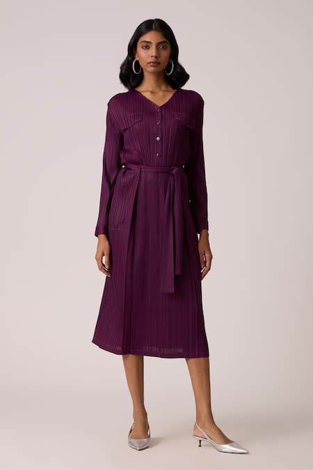 Scarlet Sage Emerson Dress With Belt 