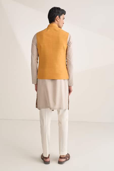 Dhruv Vaish Thread Embroidered Jawahar Jacket Set 