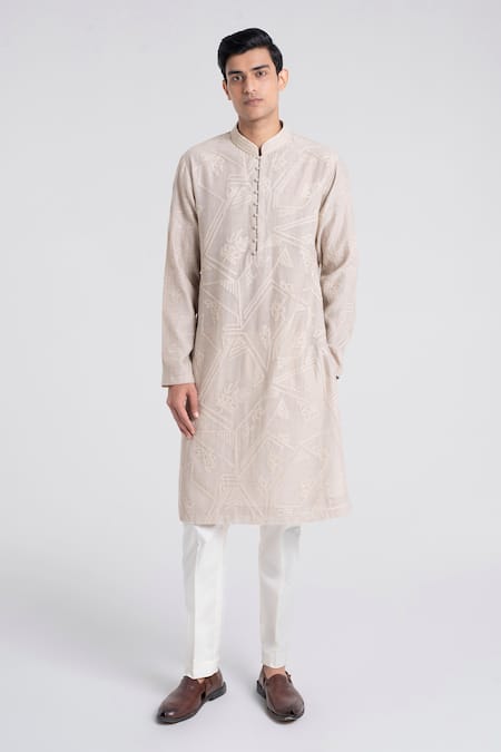 Dhruv Vaish Thread Embroidered Kurta Set 