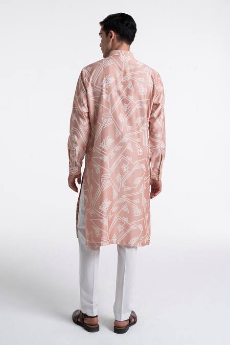 Dhruv Vaish Printed & Embroidered Kurta Set 