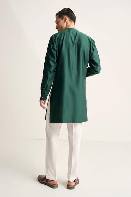 Dhruv Vaish Zari Embroidered Layered Kurta Set 