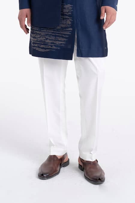 Dhruv Vaish Navy Silk Zari, Embroidery Work Layered Kurta Set Online at Aza Fashions Dhruv Vaish_Navy Silk Zari, Embroidery Work Layered Kurta Set _Online_at_Aza_Fashions