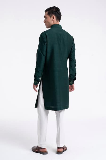 Dhruv Vaish Geometric Embroidered Kurta Set 