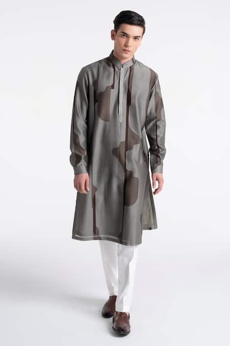 Dhruv Vaish Abstract Print Kurta Set 