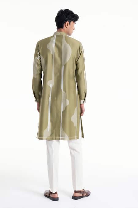 Dhruv Vaish Printed Classic Kurta Set 