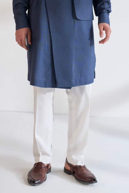 Buy_Dhruv Vaish_Blue Multi Panel Asymmetric Kurta Set _Online_at_Aza_Fashions