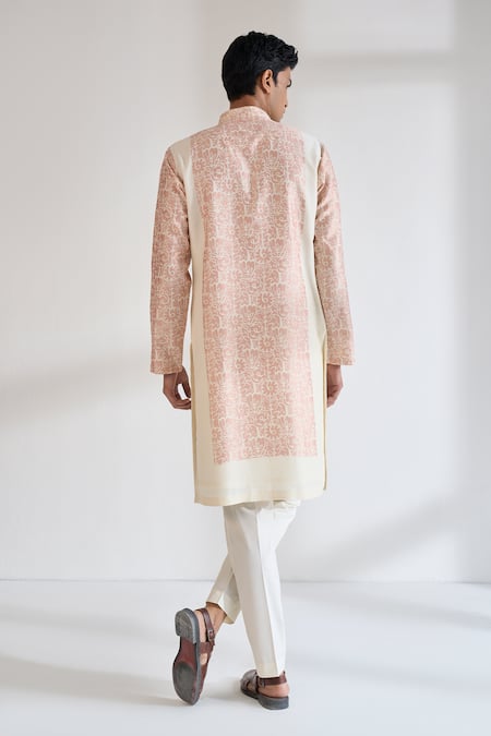 Dhruv Vaish Classic Cut Embroidered Kurta Set 