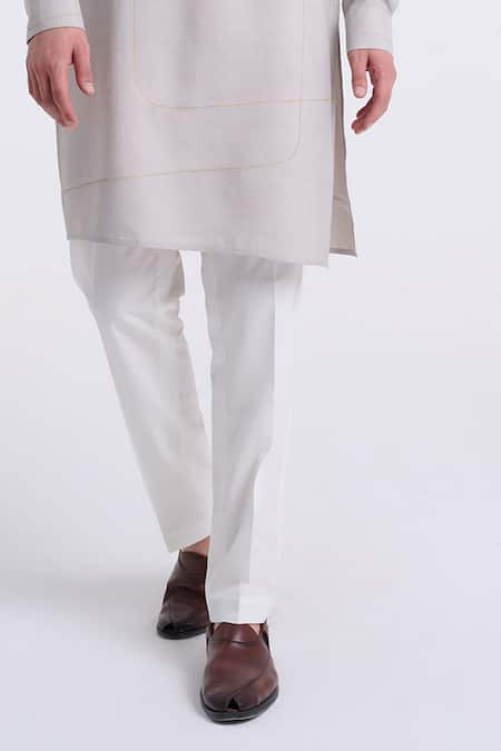 Dhruv Vaish Gray Cotton, Silk Embroidery Classic Kurta Set Online at Aza Fashions Dhruv Vaish_Gray Cotton, Silk Embroidery Classic Kurta Set _Online_at_Aza_Fashions
