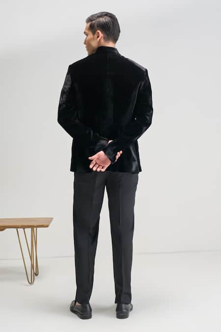 Dhruv Vaish Embroidered Velvet Bandhgala 